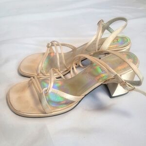 Elegant Cream Strappy Sandals